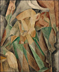 毕加索的抽象油画人物作品《丑角》