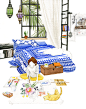 그림을 그리던 날_바닥에서 그림을그려요. by 로사  #水彩#