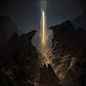 adobephotoshop cave concept art fantasy ILLUSTRATION  Landscape mountain Photography  photomontage Scifi