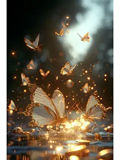 金币/招财壁纸/财源滚滚/招财金蝴蝶 - 小红书