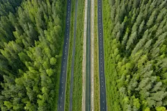 公路建设蓝天白云高速公路摄影图