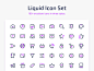 Icons : Liquid Icon Set is designed in three styles with love of detail and quality. It is ideal for working with sites, applications and interfaces. Liquid Icon Set is completely vector and easy to edit.