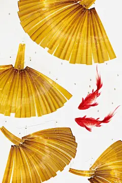 芭蕉叶和小鱼儿_新图网 https://ixintu.com 鱼 蒲扇 芭蕉叶 中国风 彩绘 手绘