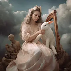AI绘画_Prompts_Rabbitflower_Against_a_backdrop_of_fantastical_clouds_reminisce_4eb3d0c6-6739-4b33-a217-14f94194ab88_xpanx.com