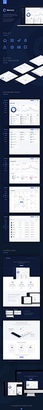 Merkury Dashboard PSD Bundle will give you some resource & ideas on how to build your next dashboard project. It is very clean layered PSD files. Merkury is easily customizable according to your needs.