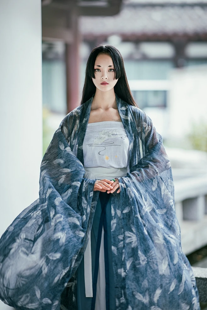 汉服男女通款与子同裳原创凌仙鹤氅大袖衫披风夏秋中国风非古装-淘宝网-花瓣网