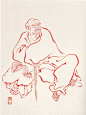 弘一法师罗汉图106幅