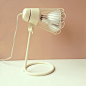 Vintage original 1950s desk lamp desk lamp of Phillips : A shapely original 50s table lamp/desk lamp with rotating Lampshade in ivory white.    A cool home accessories with A lot of vintage charm.    Color: