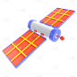 C4D天文元素插画-卫星