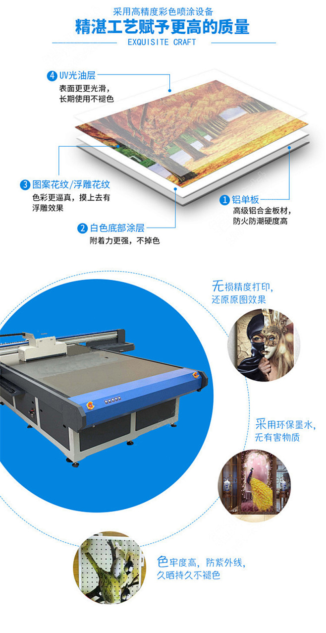 彩虹色渐变图案3D打印铝方通铝方管山水画...