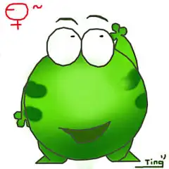 ting、  的插画 親爱的绿豆蛙、