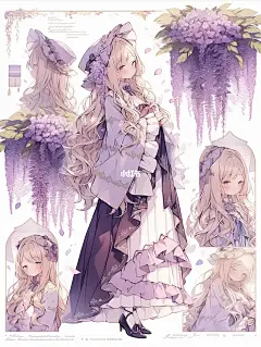 角色设计紫藤萝少女