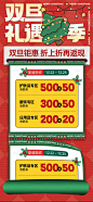 圣诞双旦礼遇季优惠券活动促销海报-源文件
