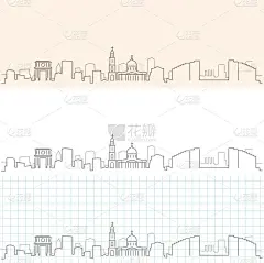 基希讷乌手绘天际线