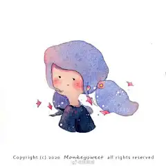 #手绘##插画# 投稿:@小猴甜心 |

【有一个菇凉】
“不要成为任何人，你就是你自己⭐️”
#水彩#