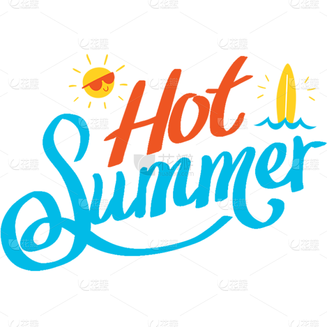 夏天夏季通用hellosummer夏日涂...