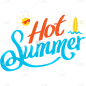夏天夏季通用hellosummer夏日涂鸦艺术字元素素材