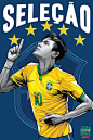 #2014巴西世界杯#32强插画版宣传海报创意设计（4）
