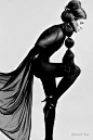 DownDo.....Fashion Art in an Artsy Pose | Editorial - Portrait - Fashion - Photography - Black and White - Pose Idea / Inspiration: 