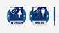 蓝色男女卫生间导向牌 免费下载 页面网页 平面电商 创意素材