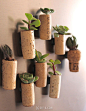 #DIY# 迷你红酒瓶塞种植多肉_木工_...