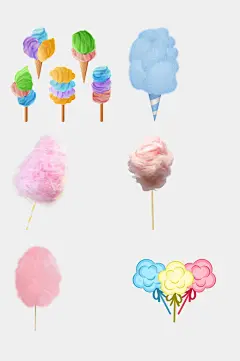 炫彩棉花糖免抠素材