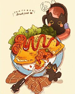 画师『eggbuttertoast』的板绘插画作品
