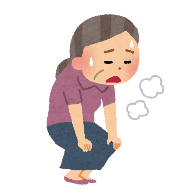 受伤的 气喘吁吁的 劳累的老年人 老人 疲劳 身体虚弱 卡通 插画 免扣 素材 手绘 pn2-花瓣网