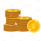 手绘-金融理财贴纸套系-金币2