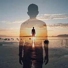 伤感/意境 背景图 手机壁纸 QQ / 微信 说说精美配图 /不透明度#一个人#背影
