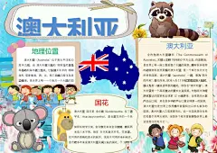 澳大利亚城市手抄报旅游小报
