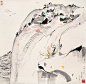吴冠中 北武当山 : Painted by Wu Guanzhong (吴冠中, 1919-2010).  China Online Museum - Chinese Art Galleries