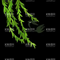柳条燕子  - 源文件下载【酷图网】柳条,燕子,插画,清明,春天