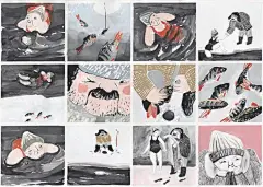 【插画先锋】课间进行曲 : 细腻的纹理及生动可爱的人物设计，Anna Vaivare的画如同欢乐的课间进行曲！