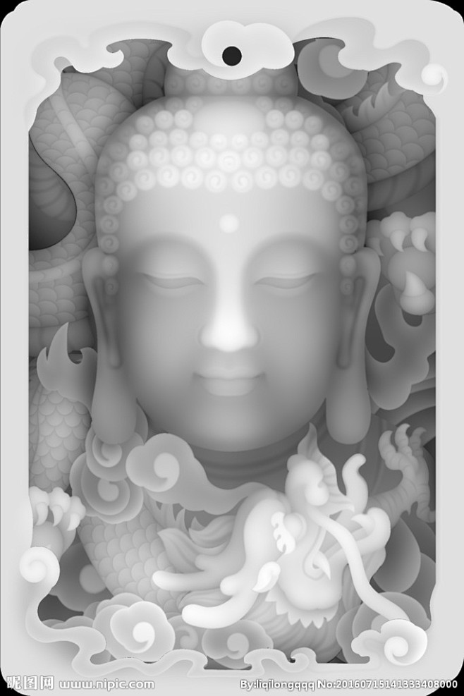 佛像灰度图