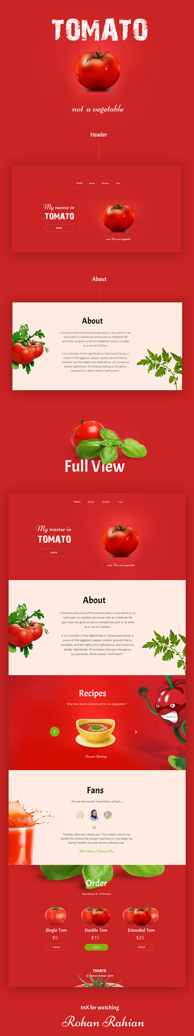 番茄，网页设计，web，ui，红色