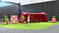 3D brand identity camping design Event Outdoor Pop-up store Render Under Armour 西安