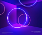 蓝紫色渐变 时尚元素 霓虹质感 设计背景素材PSD ti w036a43902