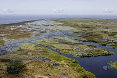 奥奇丘比湖,航拍视角,沼泽地国家公园,水,美国,水平画幅,无人,墨西哥湾沿岸国家,户外,湖