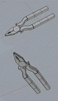老虎钳子扳手犀牛模型3D模型obj模型