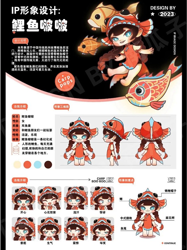 鲤鱼跃龙门 拟人化锦鲤形象IP设计_1_青松 _ 品牌IP设计_来自小红书网页版