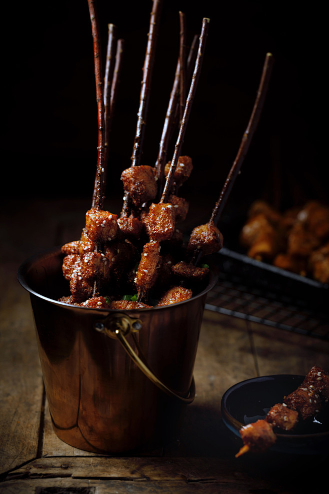 红柳枝炭烤小牛肉