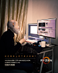 AMD参赛作品说明：

你在等待上花了多少时间？

作品用了夸张的手法，描绘了一个老人（设计师）为了等待设计作品的输出结果，花了大量的时间，以至于他都长满了胡须和白发;他紧紧盯着屏幕上面的进度条，看得出来，他充满了期待，却透漏出很多无奈。
由于电脑性能的限制，进度条才到18%，他还得继续等下去。

如果你想结束这一切
现在就更新你的电脑吧！

背景故事：
这张图是合成的，图中的人物正是小生本人，本人是长发，现23岁，所有的素材都是自己拍摄，毛发纯手绘。