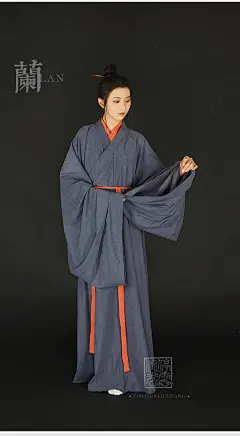 梅兰竹菊-停云流光汉服男女CP款中性魏晋风骨直裾套装秋冬非古装-淘宝网