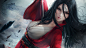 General 1920x1080 black hair red dress Mulan axsens