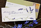 Letterpress Wedding Invitation - SAMPLE - Lavender, Salvia, Wild Flower, Garden, Summer@北坤人素材