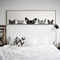 北欧风格动物客厅装饰画 现代宜家卡通挂画卧室壁画墙画床头画猫-tmall.com天猫