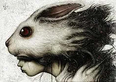 一组黑暗系插画作品