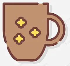 扁平风格褐色马克杯矢量图 设计图片 免费下载 页面网页 平面电商 创意素材