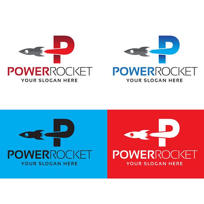 字母火箭logo设计图片